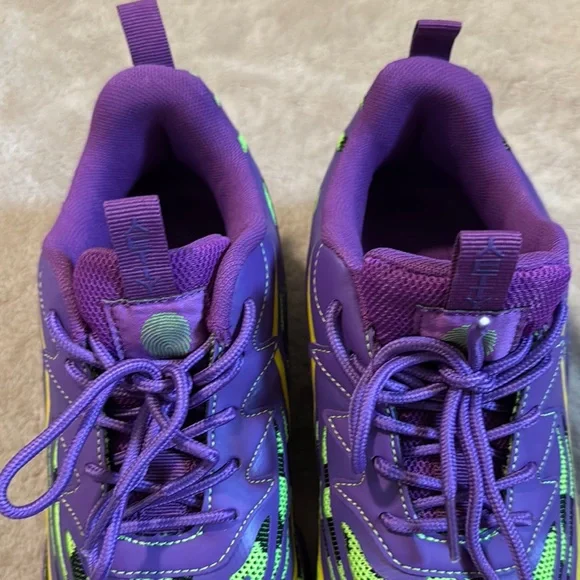 Women’s Purple and Green Sneakers, they can be used for Halloween NWOT - Picture 5 of 8